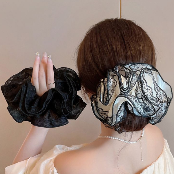 라일리 우아한 레이스 곱창밴드 머리끈 2개 세트 9,500원