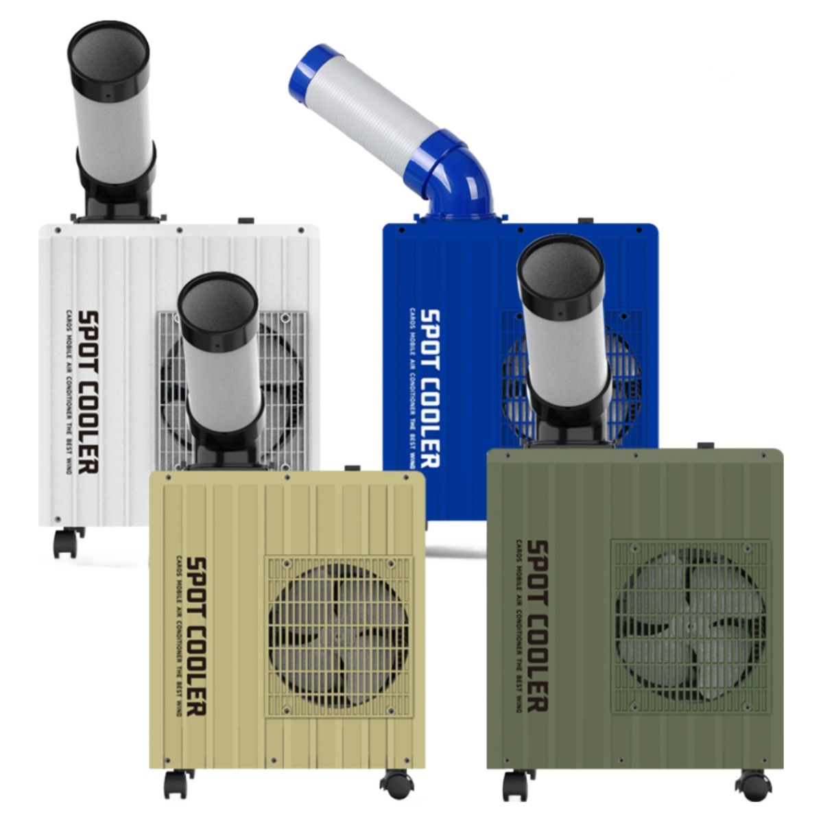 [본사판매] 캐로스 실외기 없는 산업용 이동식에어컨 공업용 휴대용 야외 주방 캠핑용 코끼리 미니 1구 519,000원