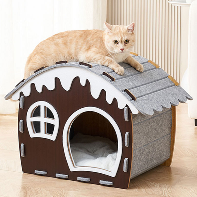 메일켓 다기능 펠트 고양이 스노우 하우스 양면사용 캣 숨숨집 21,300원