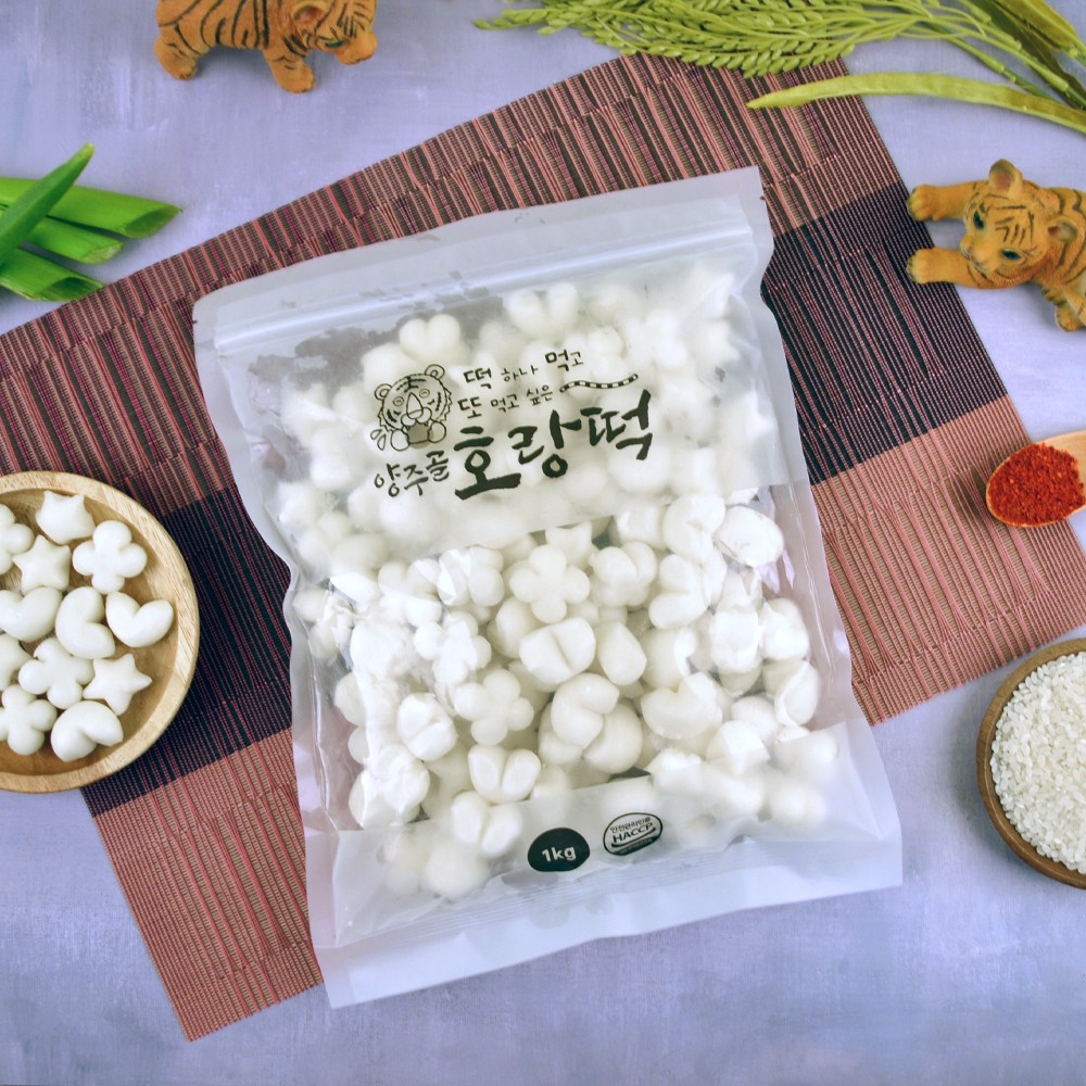 우리쌀 모양 떡볶이떡 별 하트 크로버 1kg 2봉 알뜰묶음, 단품 15,500원