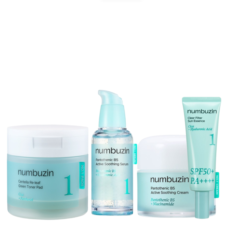 넘버즈인 1번 수분진정 세트 (토너패드+세럼+크림+선크림), 1개 81,200원