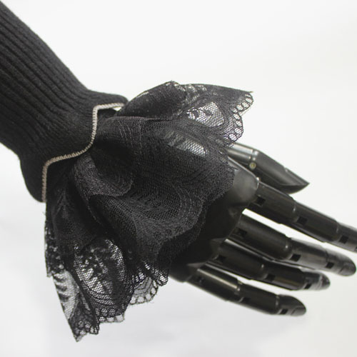 여성 이중 레이스 진주 버튼 하객룩 레이어드 페이크 손목 커프스 F123Z 12,900원