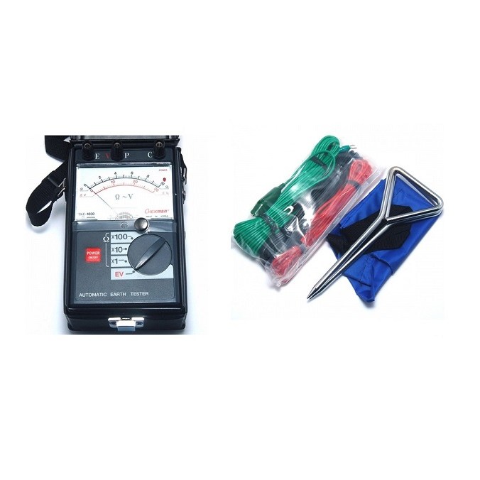 국산/태광/ 아나로그접지저항계/ 1000옴/ 접지봉/케이블/풀셋트/접지저항/측정기/테스터기/ 124,000원