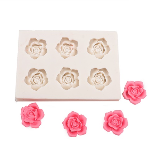 수제 실리콘 몰드 - 장미 로즈 플라워 데코 6구 5,390원