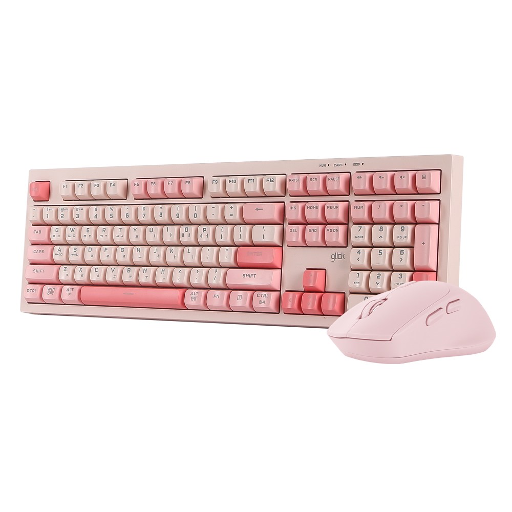 지클릭커 오피스프로 WMK50 사일런스 M 무소음 무선 블루투스 108 키보드 마우스 세트, 일반형, 핑크RC1, WMK50 108키 43,400원