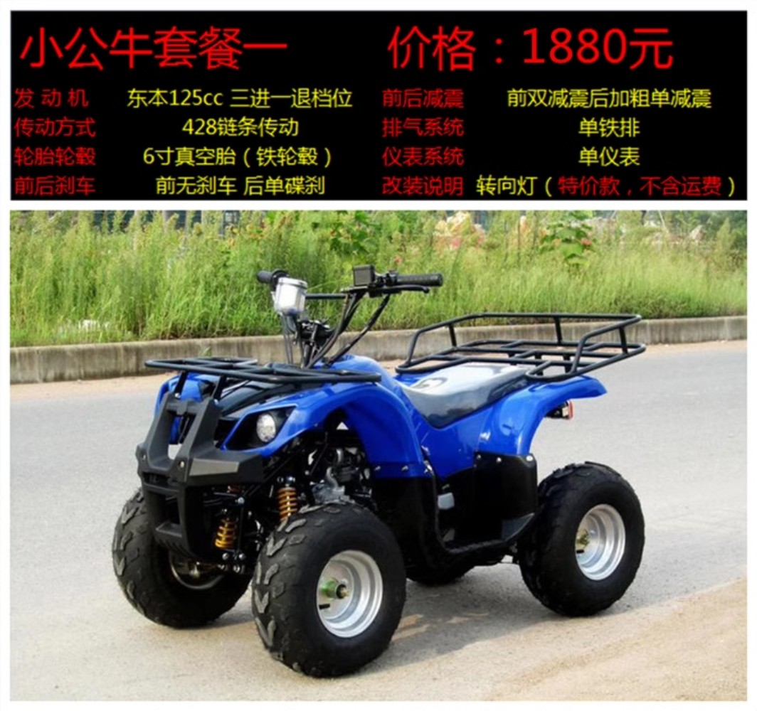 사륜오토바이 125cc 농업용 ATV 산악용 4륜 바이크 사발이 다목적 화물 운반차 966,500원