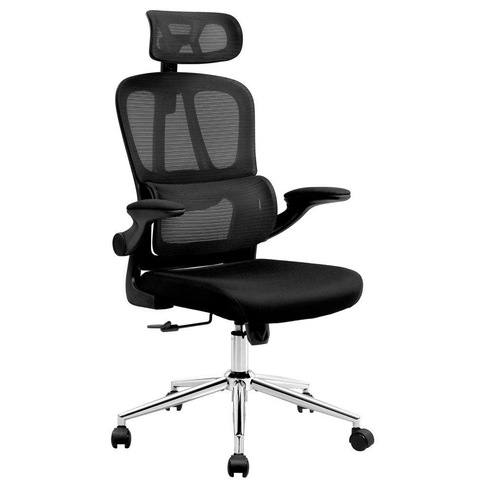 FlexiSpot 사무용의자 OC6 편안한 천연 스펀지 최저높이 40.5cm 최대하중122KG 금속프레임 요추보호 컴퓨터의자, 블랙 108,000원
