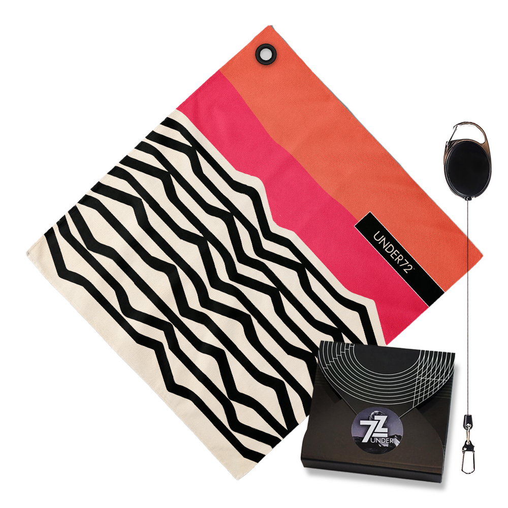 언더72 골프타올 릴와이어 클립형 세트 극세사 파크골프 겸용 선물용, 1세트, T25_캔버스오렌지 9,500원