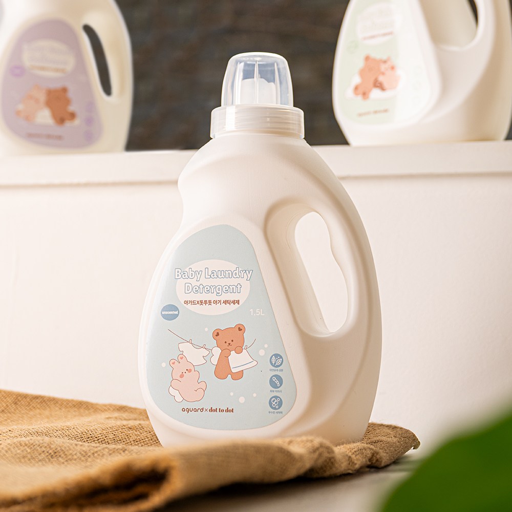 아가드X돗투돗 아기 세제 무향 유아 중성 세탁세제 액상 대용량 고농축, 1개, 1.5L 14,900원