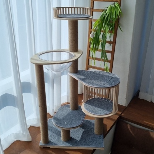 당근펫 원목 캣타워 DIY 투명 해먹 스크래처 숨숨집 135,000원