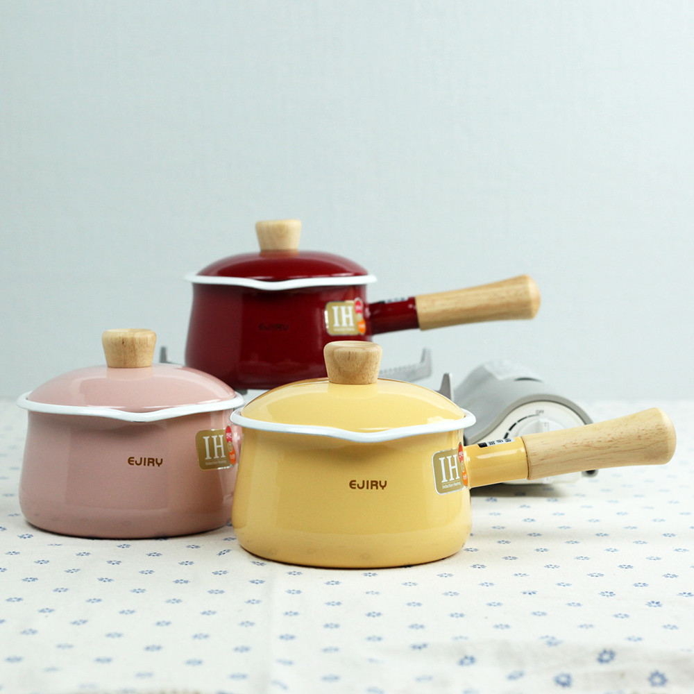 에지리 법랑 편수냄비 인덕션용 밀크팬 이유식 범랑 라면냄비 29,900원
