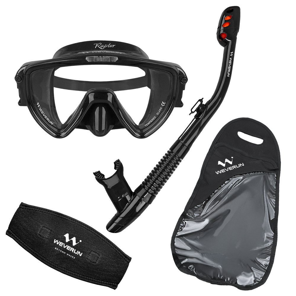 위베런 랩터 스노클링 마스크 세트 미러렌즈 자외선차단 + 머리엉킴방지 스트랩커버 + 고급가방 31,900원