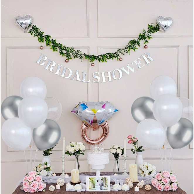 연지마켓 브라이덜샤워 소품 가랜드 풍선 프리미엄 4인 풀세트 18,800원