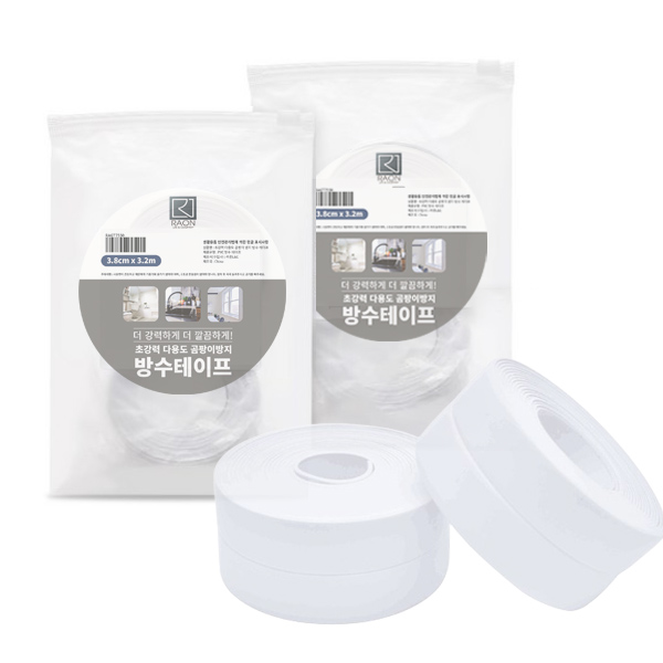 라온 초강력 다용도 곰팡이방지 방수테이프 화이트 2개, 1세트 3,650원