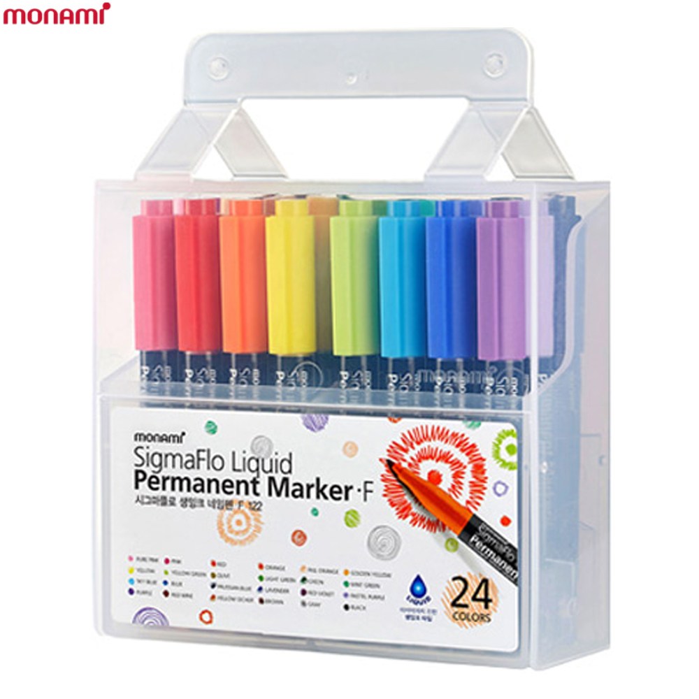 [모나미] 시그마플로 생잉크 네임펜 F122 24색세트 17,100원