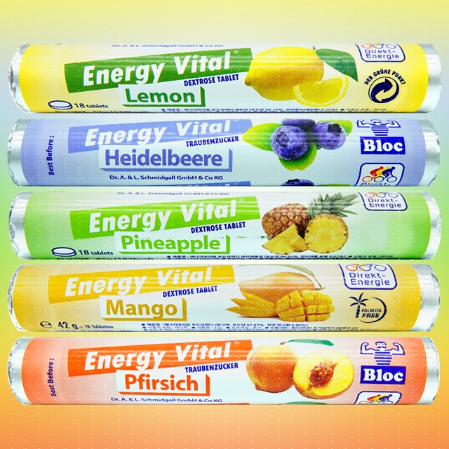 에너지바이탈 포도당 캔디 5개/무배/레몬복숭아사탕, 에너지바이탈 포도당캔디(섞어서) [5개], 18정 12,500원