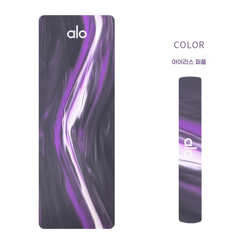 ALO 요가 매트 미끄럼 방지 천연고무 여자 충격 완화 헬스 가정용 매트 필라테스 댄스 에어로빅 매트, 1개, 자주색 126,000원