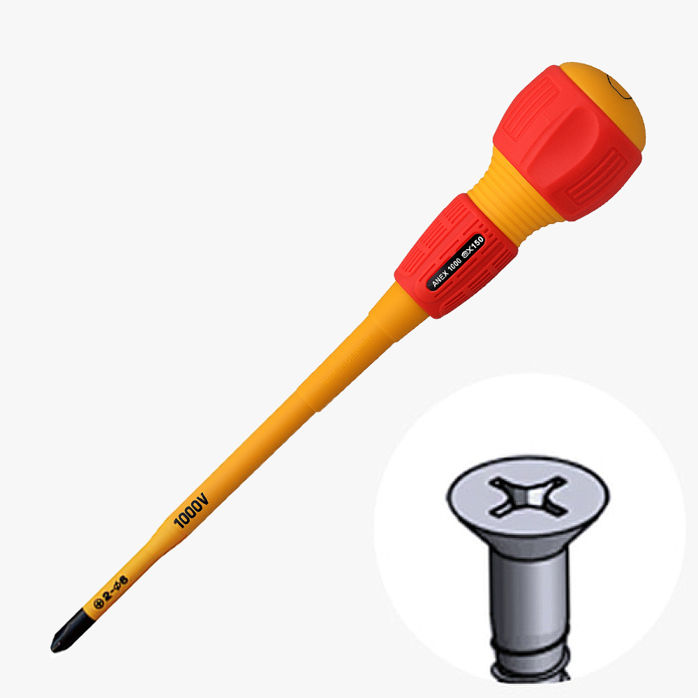 ANEX 아넥스 슬림형 절연 드라이버(+) 십자 전기작업 통신 스크류 7900 18,400원