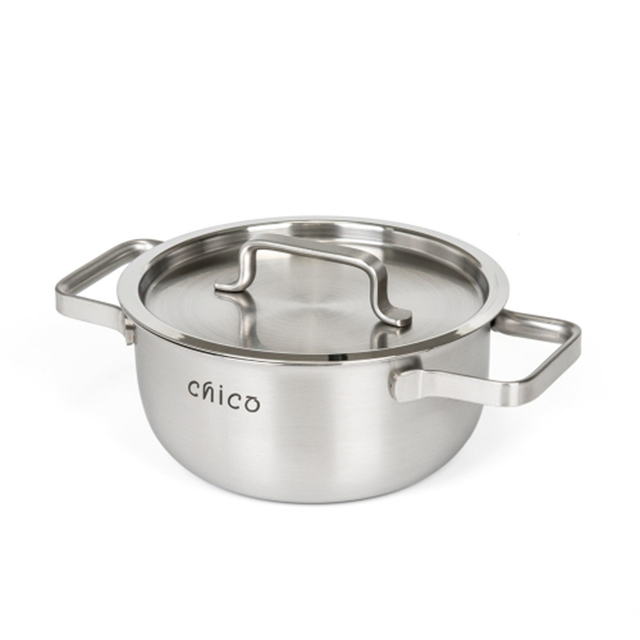 키친아트 치코 통3중 스테인리스 IH 인덕션 냄비(14cm 16cm) 43,800원