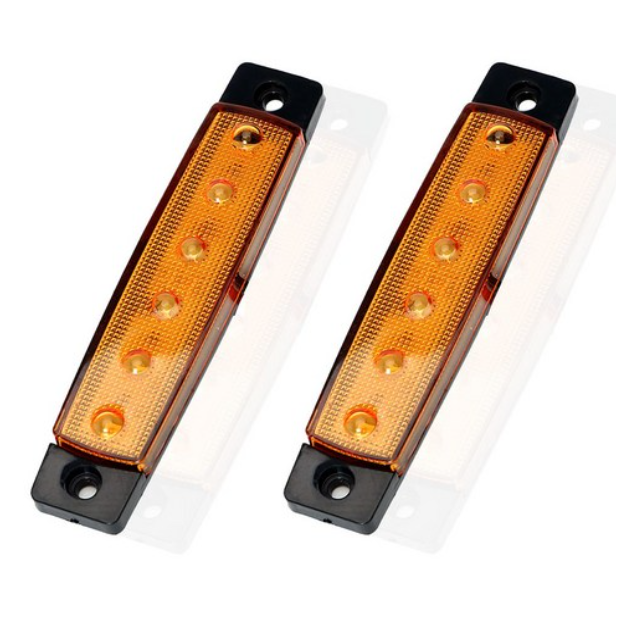 뭉구카 Lark 6구 LED 차폭등 12/24v 화물차 탑차 사이드등 자동차 차량용 램프 레드1P 1EA, 1개, 옐로우 1P 2,600원