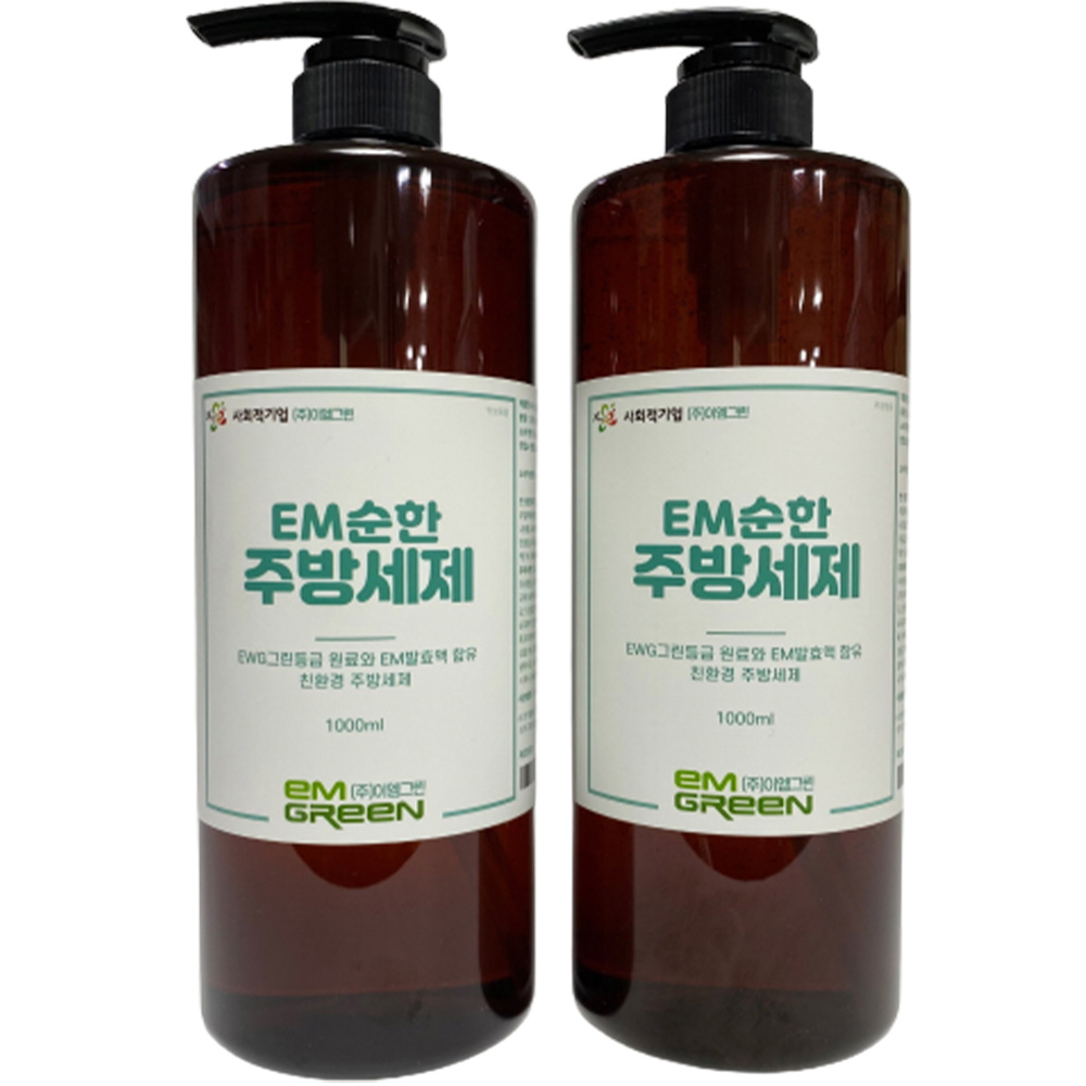 이엠그린 EM순한 주방세제, 1L, 2개 17,200원