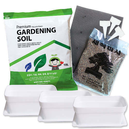 세경팜 초화 화분 받침 화이트 3p + 분갈이 세트 18,780원