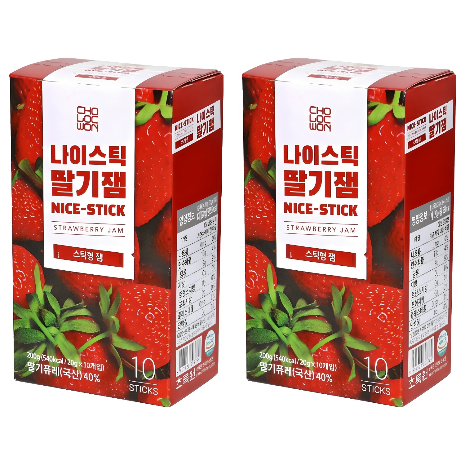 초록원 나이스틱 딸기잼 10p 6,240원