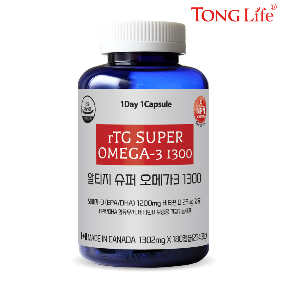 Canada 캐나다 통라이프- rTG 슈퍼 알티지 오메가3-1300-6개월분-1병 45,900원