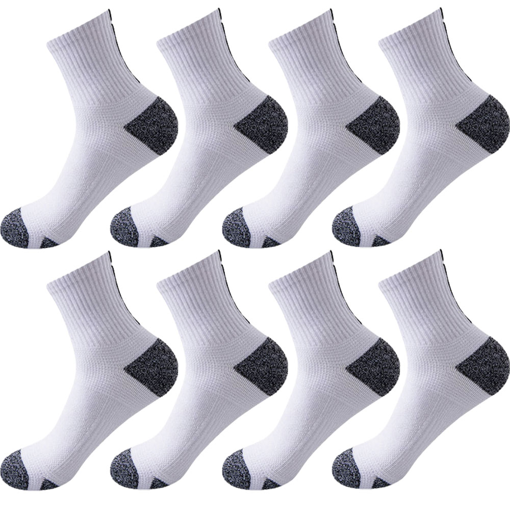 고즈 남성 스포츠 양말 러닝 양말 8켤레, 화이트+화이트 8켤레 18,200원