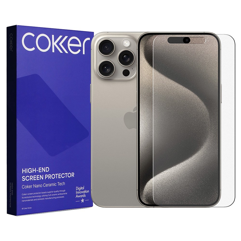 코커 아이폰 종이질감 지문방지 저반사 매트 항균 신소재 강화필름, 2개입 16,890원