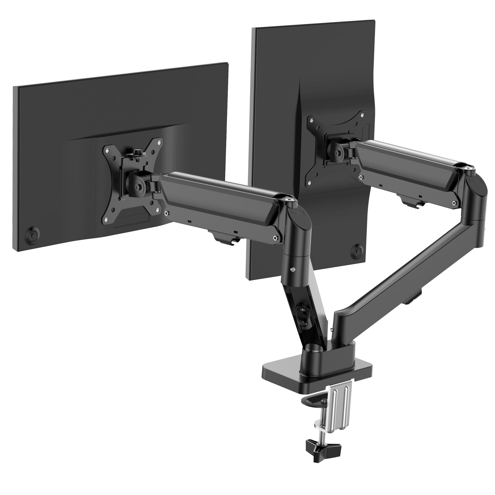 RUNDX 듀얼 모니터암 고중량 높이조절 모니터거치대, 1개, 블랙, 현재가 48,900원