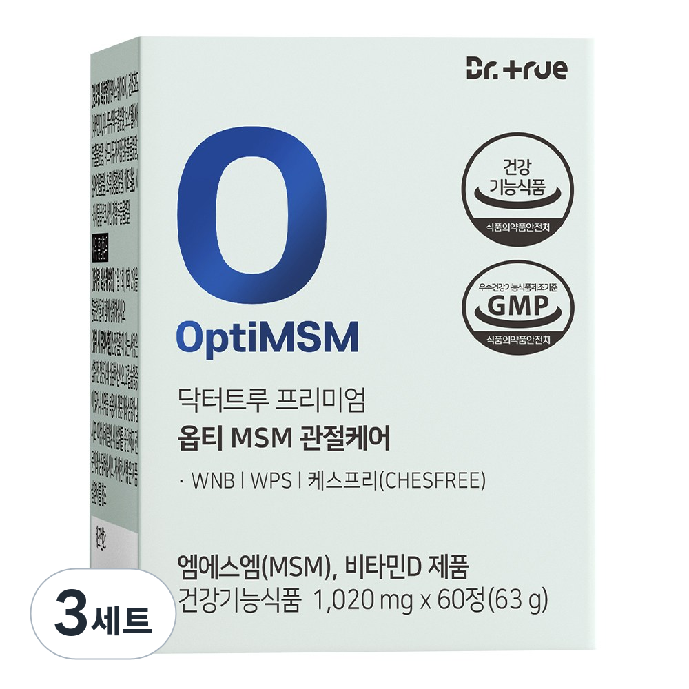 닥터트루 프리미엄 옵티 MSM 관절케어, 60정, 3세트 82,980원