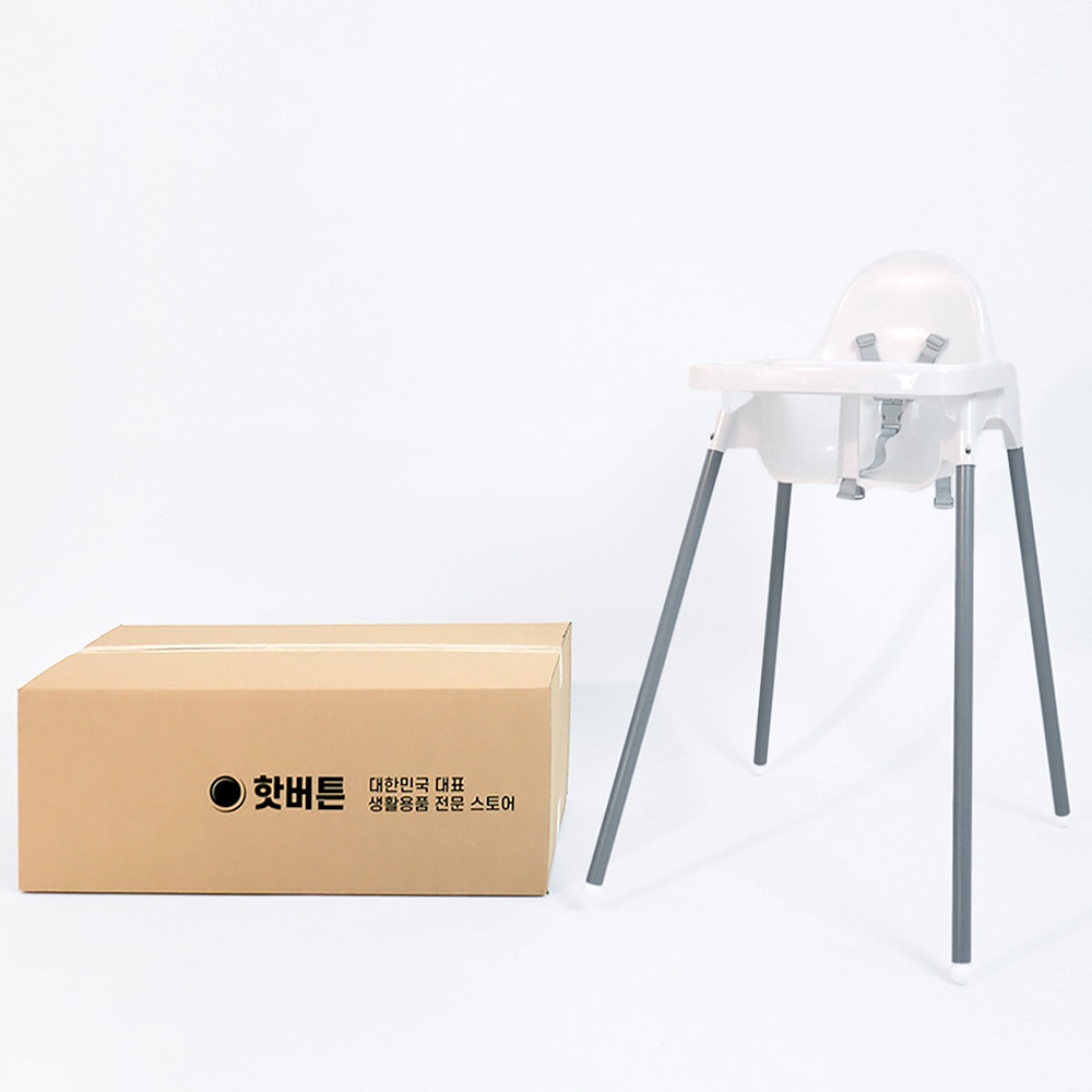 핫버튼 유아 식탁의자 + 트레이, 화이트 32,450원