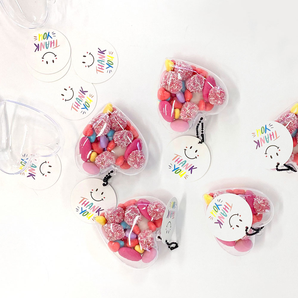 사탕선물 케이스 만들기키트(5세트) 투명하트 사탕목걸이, 하트케이스키링(5세트) KAMK 7,000원