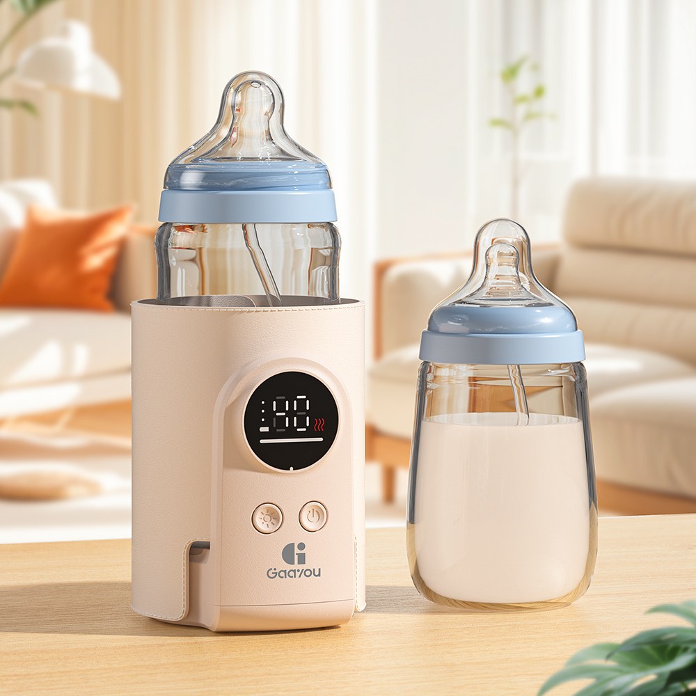 Gaayou 휴대용 젖병 보틀 워머 분유 모유 이유식 액상분유 보온 가열 데우기, 베이지, 1개 33,900원