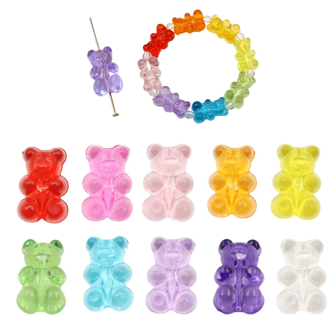 바이유즈 곰젤리 비즈파츠 팔찌만들기 DIY부자재, 구멍20개 7,500원