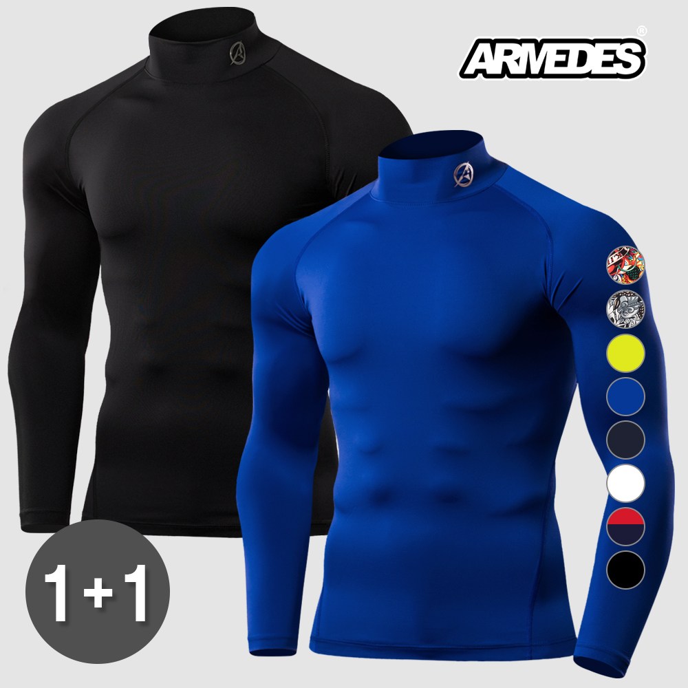 [1+1] 아르메데스 남성용 기능성 긴팔 터틀 언더레이어 16,900원