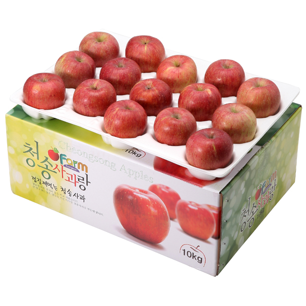 아침햇살 청송사과 9kg가정용/정품/실중량, 06정품-A14-9kg(상품)[30~32과]-중대과, 1개 99,000원