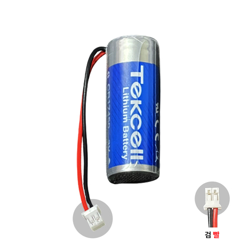 199번 텍셀 배터리 CR17450 3V 2400mAh /커넥터 검빨 /가정용 산업용 다용도 건전지 Tekcell 5,400원