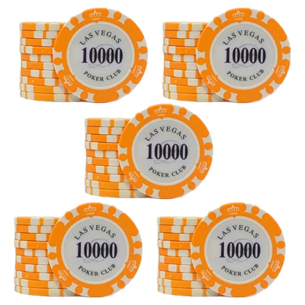 라스베가스 클레이 포커칩 10000, 혼합색상, 50개 10,900원