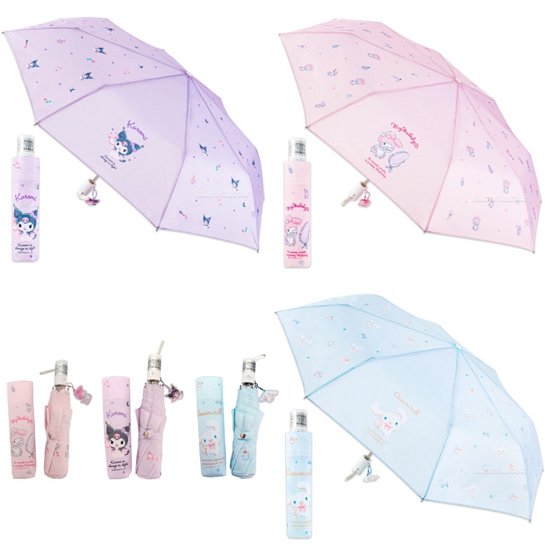 산리오 초등학생 3단 접이식 완전 자동 우산 시나모롤 쿠로미 마이멜로디 20,900원