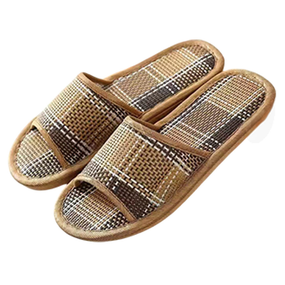 에델린 시원한 라탄 위빙 실내 슬리퍼, 체크, 1개 7,500원