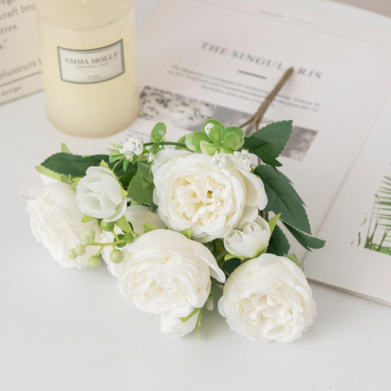 레디박스 리얼조화 뷰티풀 장미 꽃다발 15송이, 화이트, 1개 9,900원