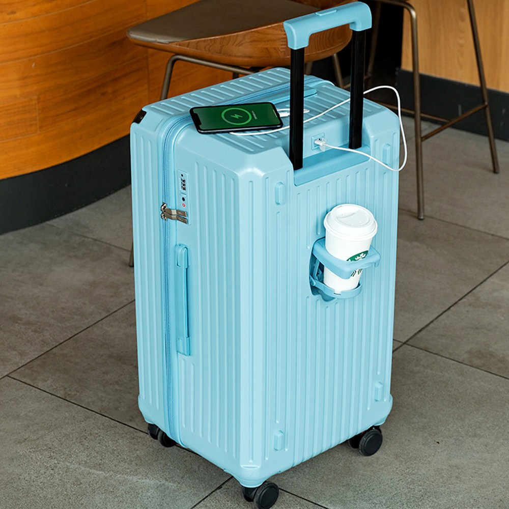 3년AS 대형 캐리어 하드 저소음 360도 회전 USB 충전포트 컵홀더 대용량 트렁크 오륜 캐리어 플러스 캐리어 99,800원