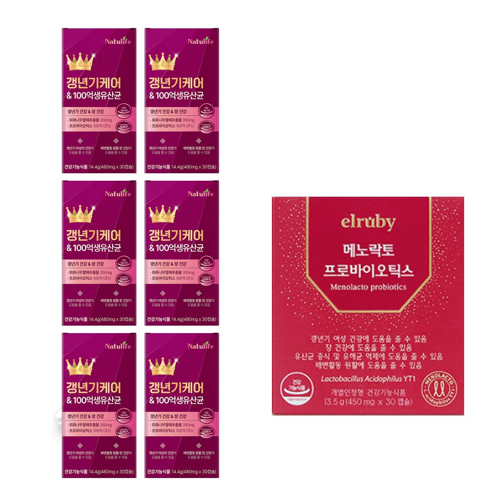 여성갱년기유산균yt1 + 갱년기 케어 100억 유산균 세트 / 프리미엄 여성 갱년기 케어 100억 유산균 식약청인증 영양제 189,000원