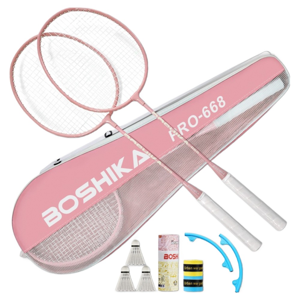 보시카 배드민턴 라켓 2p + 셔틀콕 3p + 헤드커버 2p + 그립밴드 2p + 가방 풀구성 16,900원