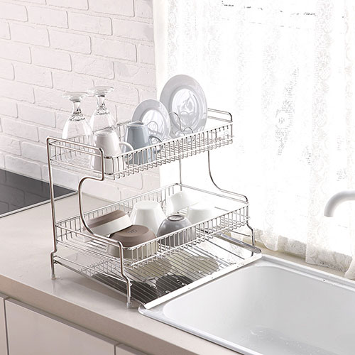 제이씨엘 올스텐304 피카소 2단 풀세트 식기건조대 121,600원