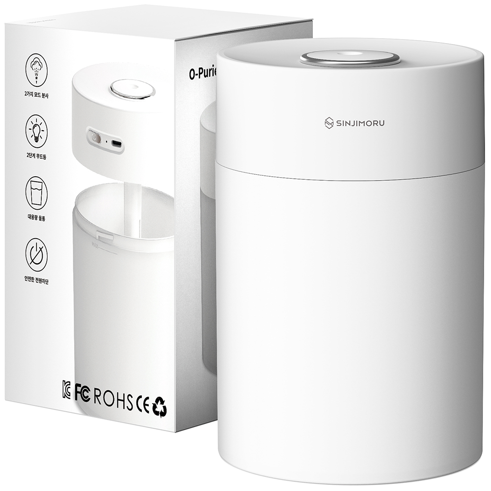 신지모루 오퓨리엠 테이블 미스트 USB 무드등 미니 가습기 600ml, OPRM_MIST_TBL_WT_SJM, 화이트 10,900원