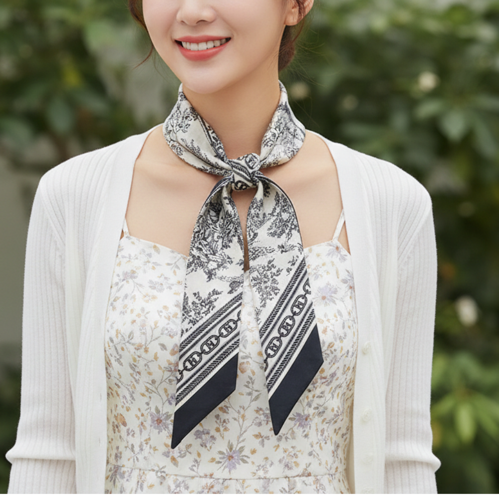 헤지스 네이비 쁘띠 실크 여성 스카프 71,900원