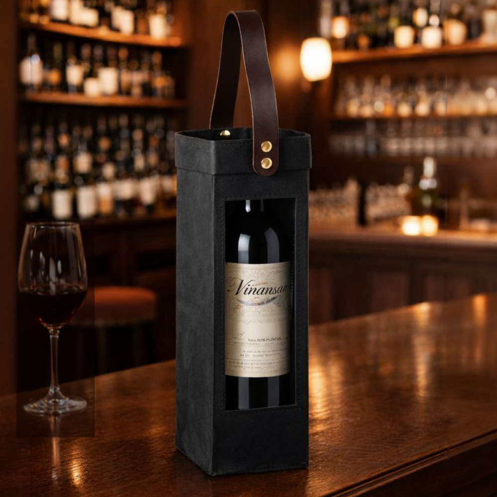 가든랩 고급 크래프트 와인백, 1개, 블랙 12,000원